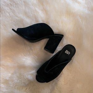 BP. Tonya open toe mule, 8M, black